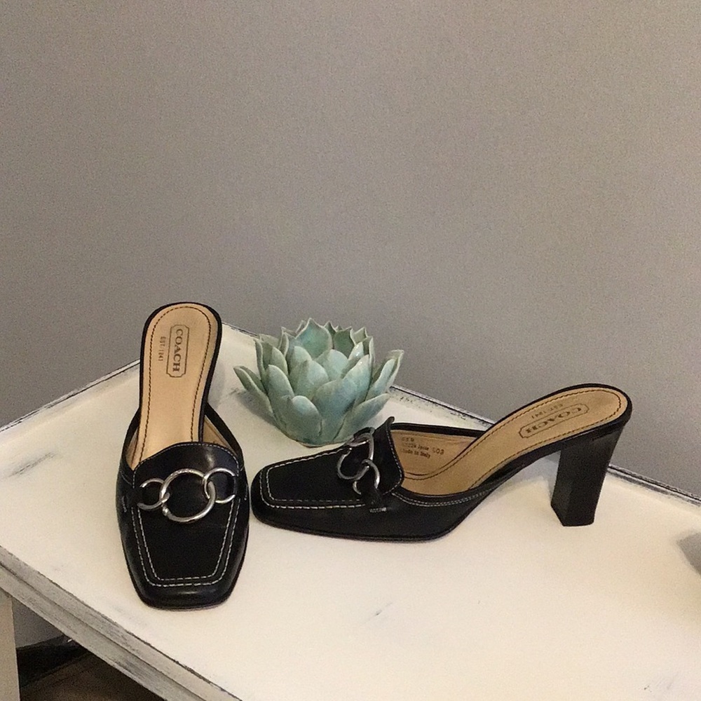 Coach Jacie Leather Mule Size 8.5